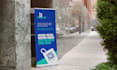 design a clean and modern roll up banner