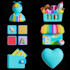 create custom cartoon style 3d icons for apps and websites