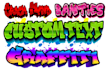 create graffiti text, tags, t shirts, and logo design