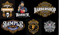 design outstanding barber shop, barber, spa and beauty salon logo
