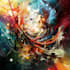 design abstract watercolor canvas wall art