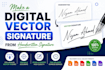 make a digital vector signature form handwritten signature