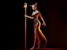 deliver fantasy humanoid character,animate3d,modular model,3d sci fi retopology