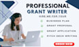 write an investor ready business plan for startups, business proposal, grant