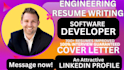 write and edit software developer resume, engineering cover letter linkedin