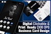 design clickable digital business card, and print ready card with qr code