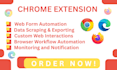 develop custom chrome browser extension for automation bots, API, and ai