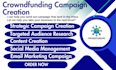 do crowdfunding campaign creation on kickstarter, gofundme, indiegogo