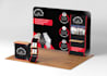 design trade show booth and backdrop banner for exhibition