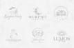 design a modern line art text, badge, sticker or logo for your brand