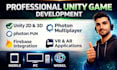 develop unity 2d and 3d games with multiplayer vr ar features and firebase setup