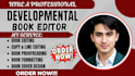 edit, proofread and format fiction novel, memoir, nonfiction developmental edit