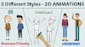 create 2d animated explainer or whiteboard animation video