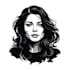 create a detailed vector art portrait black and white