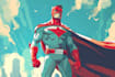 make drawing of super hero character