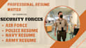 write you police resume, navy resume, airforce resume, cover letter, linkedin