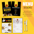 design an attractive restaurant menu card
