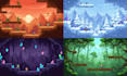 2d pixel game character animation, top down tileset  game art, pixel spritesheet