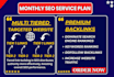 do website monthly SEO service with white hat off page backlinks link building