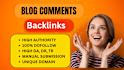 create manaul niche relevant blog comments backlinks