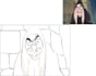draw simple cartoon line art illustration