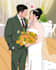 draw couple, wedding in cute korean illustration style