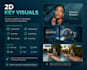create high end key visuals in 2d or 3d