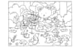 create cute line art drawing for coloring book pages