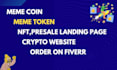 create crypto meme coin website and token website
