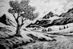 draw illustrations using linocut technique