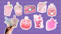 do cute kawaii stickers and custom doodle illustrations