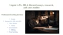 write urgent apa, mla, havard essays, research and case studies