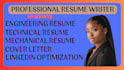 write you engineering resume, technical resume, cover letter, linkedin