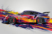 do itasha car wrap design, racing car wrap