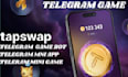 create a clone of the notcoin, tapswap in telegram mini app