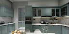 design kitchen interior in 3d and render