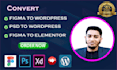 convert psd to wordpress and same to same website
