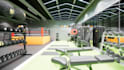 design a modern boxing gym interior with video walkthrough animation