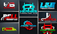 do transport logistics trucking cargo and dispatching business logo