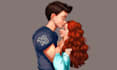 draw a beautiful couple portrait