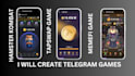 create telegram mini app, telegram game like hamster kombat, tapswap, pioxeltap
