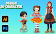 create 2d character sprites and design