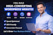 design wordpress website using divi, elementor, bricks, and oxygen builder