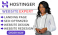 hostinger website design hostinger website redesign landing page seo ranking