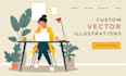 design vector flat illustrations for website, app, print