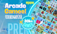 develop arcade games website and monetize with ads