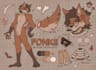 draw a furry character reference sheet