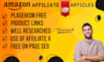 write amazon affiliate content and blog posts for you