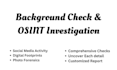 do background check and osint investigation