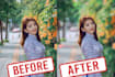 blur and remove backgrounds, photos resize and crop